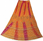 Arabian Princess Ethnic  Long Skirt in Orange