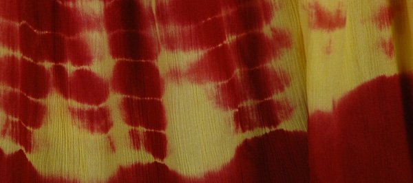 Red Skins Chiffon Tie Dye Long Skirt