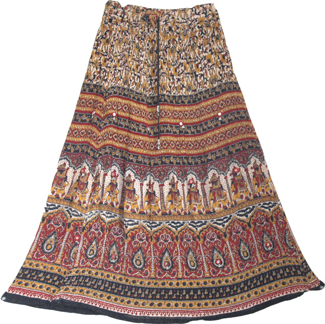 Boho Printed Long Skirt