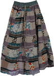 Amethyst Patchwork Womens Summer Skirt