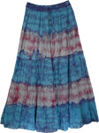 Groovy Tie Dye Long Marble Skirt