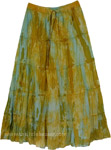 Ancient Rocks Tie Dye Marble Cotton Summer Skirt