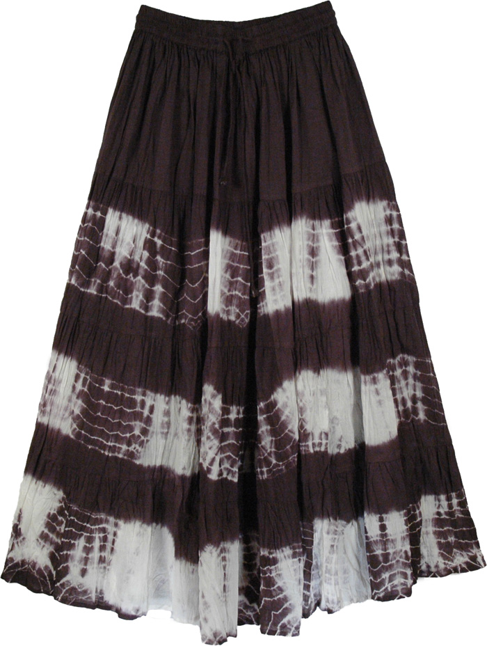 Black and White Tie Dye Skirt