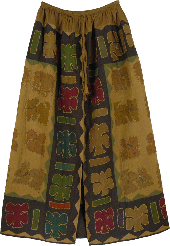 Exotic Applique Potters Clay Skirt
