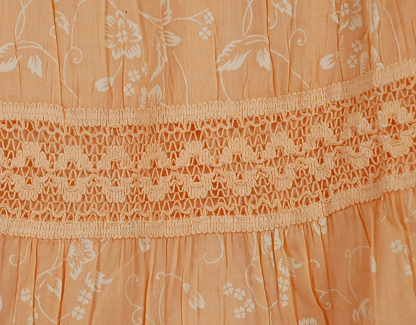 Orange Cream Boho Trendy Skirt