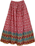 Red Sugar Cotton Long Skirt