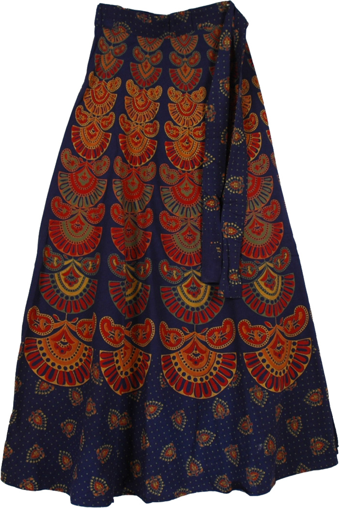Flares Blue Gypsy Wrap Skirt
