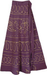 Long Wrap Skirt Eggplant