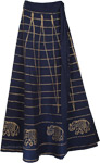 Steel Blue Wrap Skirt Dress