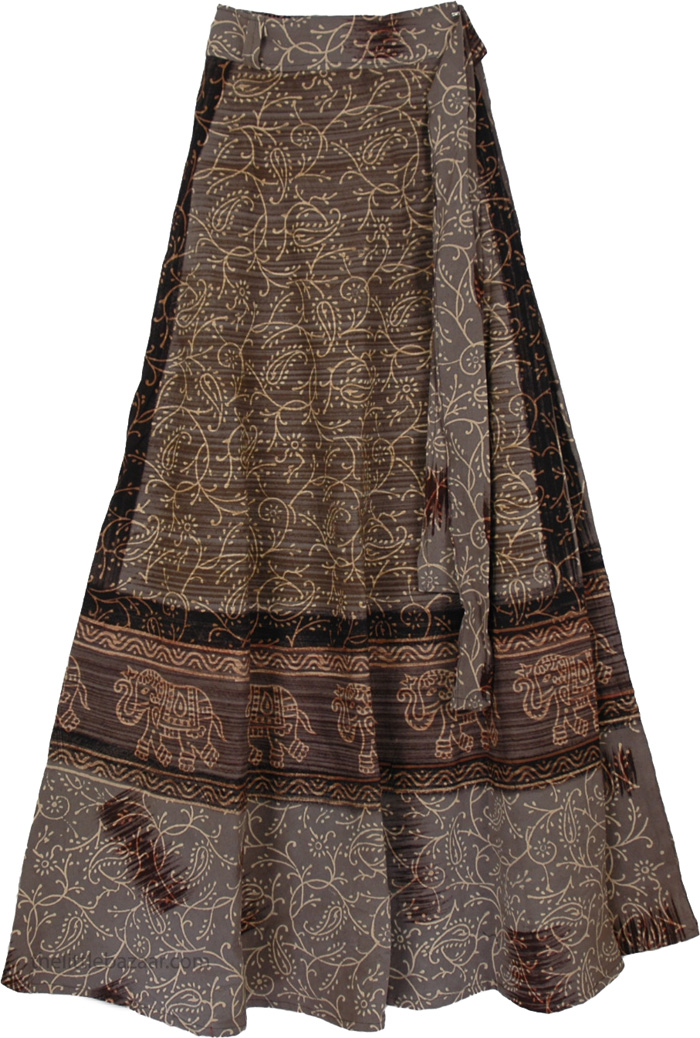 Zambezi Wrap Hem Long Skirt