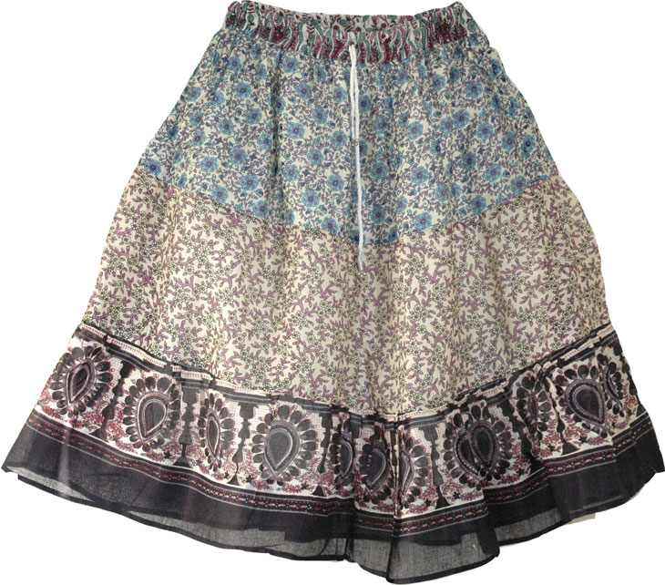 Printed Cotton Summer Short Skirt