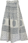 Elegant White Long Wrap Around Skirt