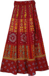 Yellow Monarch Ethnic Wrap Skirt