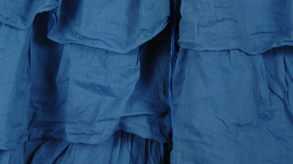 Kashmir Blue Long Layered Skirt