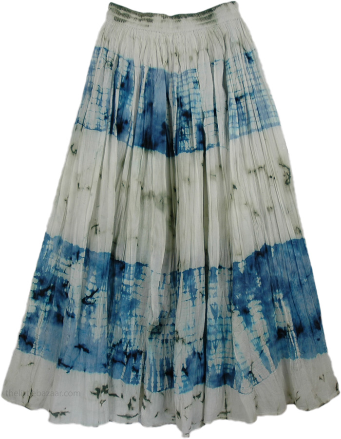 Cotton Seed Blue Tie Dye Skirt