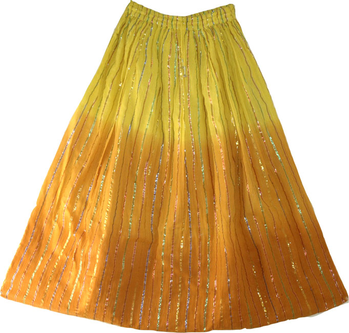 Boho Chic Multicolor Ribbon Long Skirt