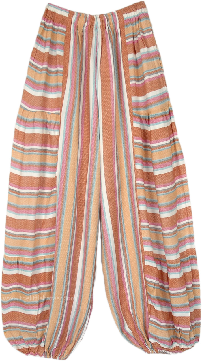 Moroccan Mirage Striped Harem Pants