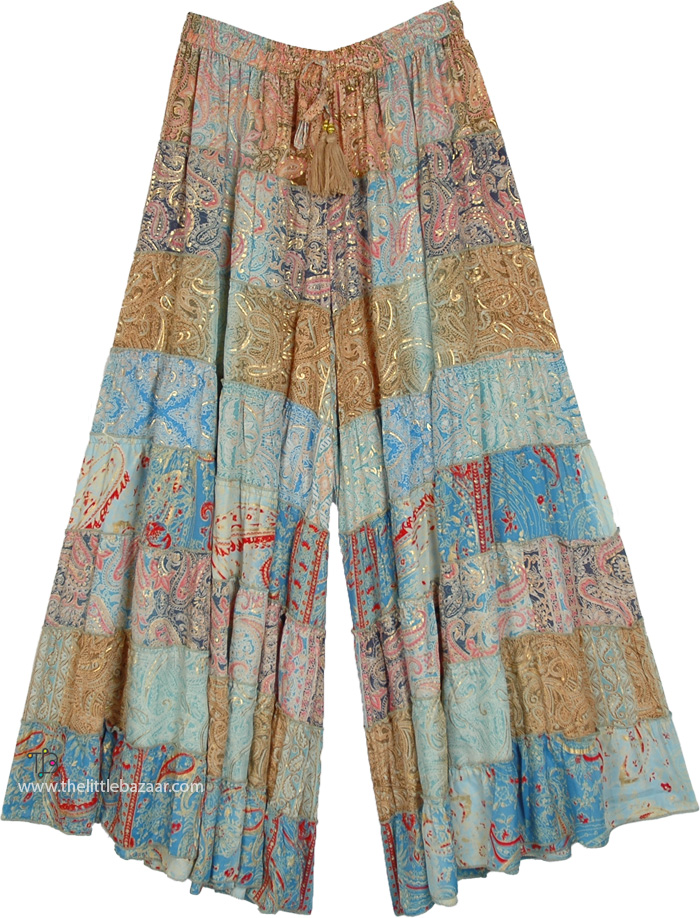 Fairy Story Tiered Patchwork Split Skirt Pant