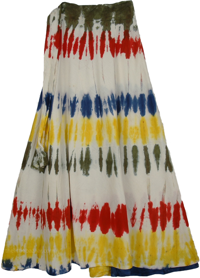 Color Splashes White Womens Skirt