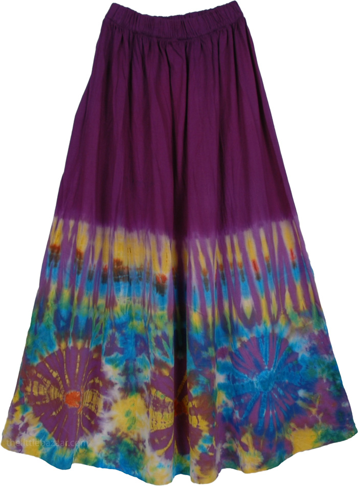 Eggplant Tie Dye Long skirt - Clothing - Sale on bags, skirts, jewelry ...