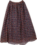  Boho Long Georgette Skirt