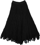 All Black Crochet Pattern Long Skirt