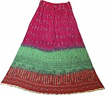 Tie Dye Crinkle Long Skirt