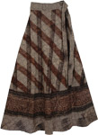 Cappuccino Wrap Hem Long Skirt