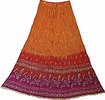 Tie Dye Crinkle Long Skirt