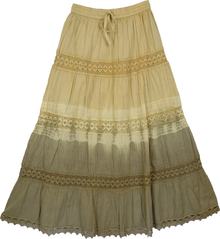 Beige Earthy Trendy Skirt