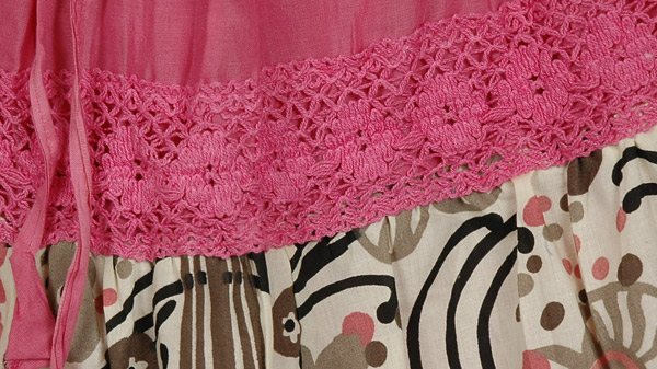 Contessa Pink Floral Womens Skirt