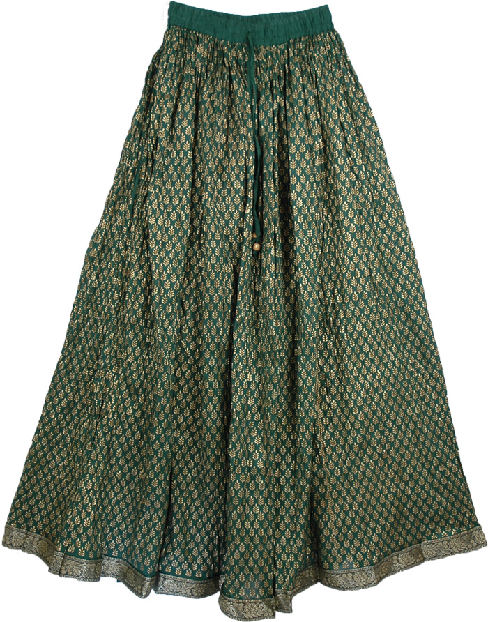 Bottle Green Firefly Sparkle Skirt