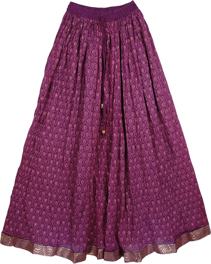 Grape Azure Gold Fashion Skirt