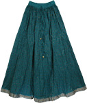 Cello Blue Cotton Print Skirt