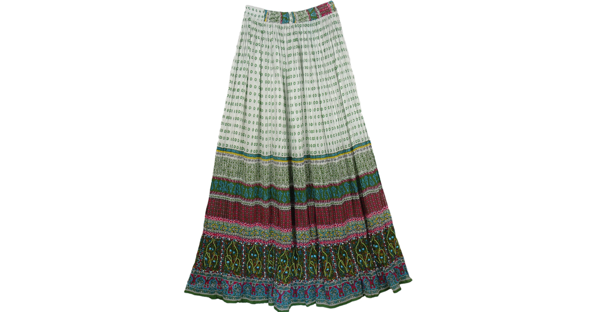 Summer Breeze Cotton Beaded Tall Skirt Tall