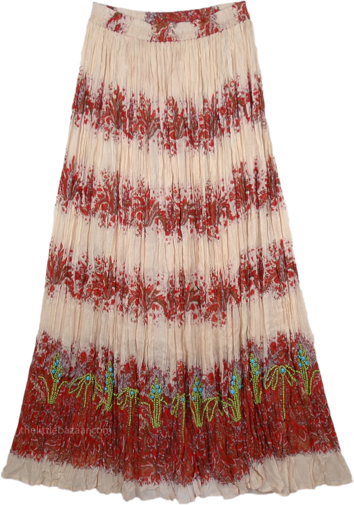 El Salva Flora Printed Maxi Skirt