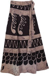 Black Quicksand Long Wrap Skirt
