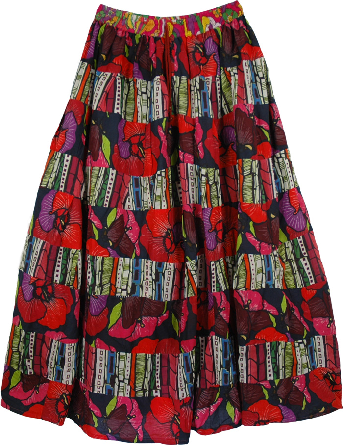 Razmataz Patchwork Long Skirt