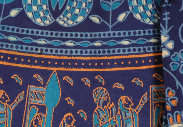 Chathams Blue Ethnic Wrap Long Skirt