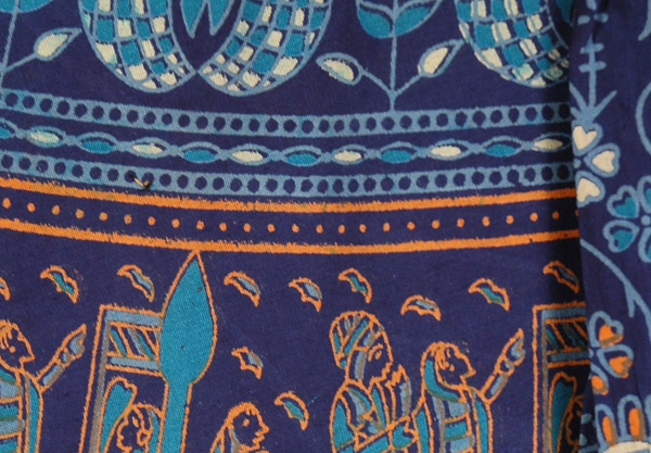 Chathams Blue Ethnic Wrap Long Skirt