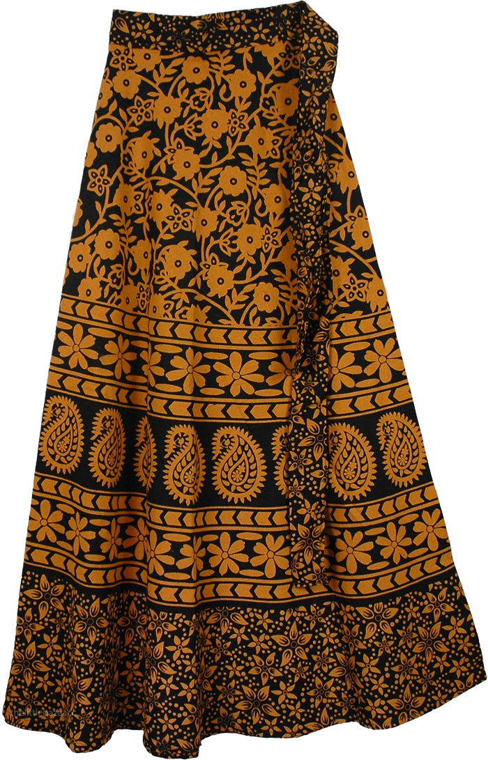 Mai Tai Orange Black Skirt