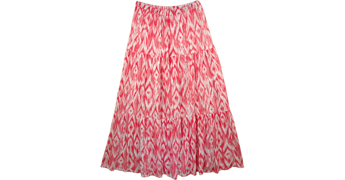 Sale:$14.99 Amaranth Freedom Maxi Boho Festival Skirt | Clearance | Red ...