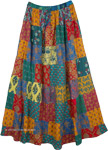 Gypsy Hippie Patchwork Summer Maxi Skirt