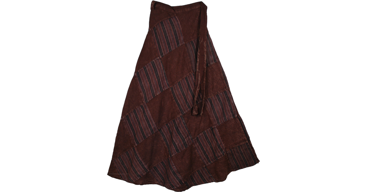 Buccaneer Chocolate Wrap Long Skirt | Brown | Wrap-Around-Skirt ...