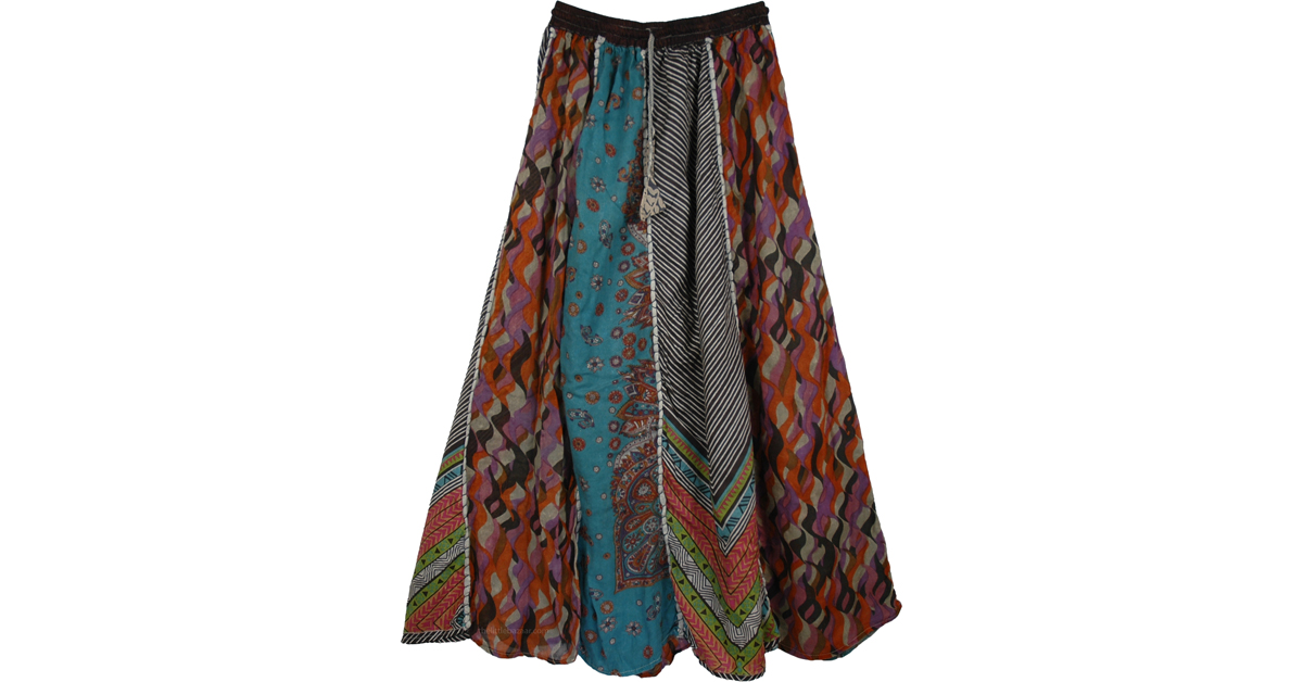 Sale:$14.99 Designer Panel Hippie Cotton Skirt | Clearance | patchwork ...