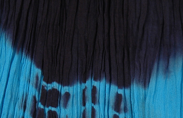 High Low Black Blue Cotton Skirt