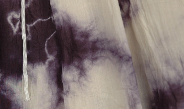 Cream Purple High Low Skirt