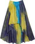 Hi Low Hues Tie Dye Cotton Skirt