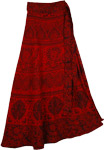 Bulgarian Red Soft Wrap Skirt