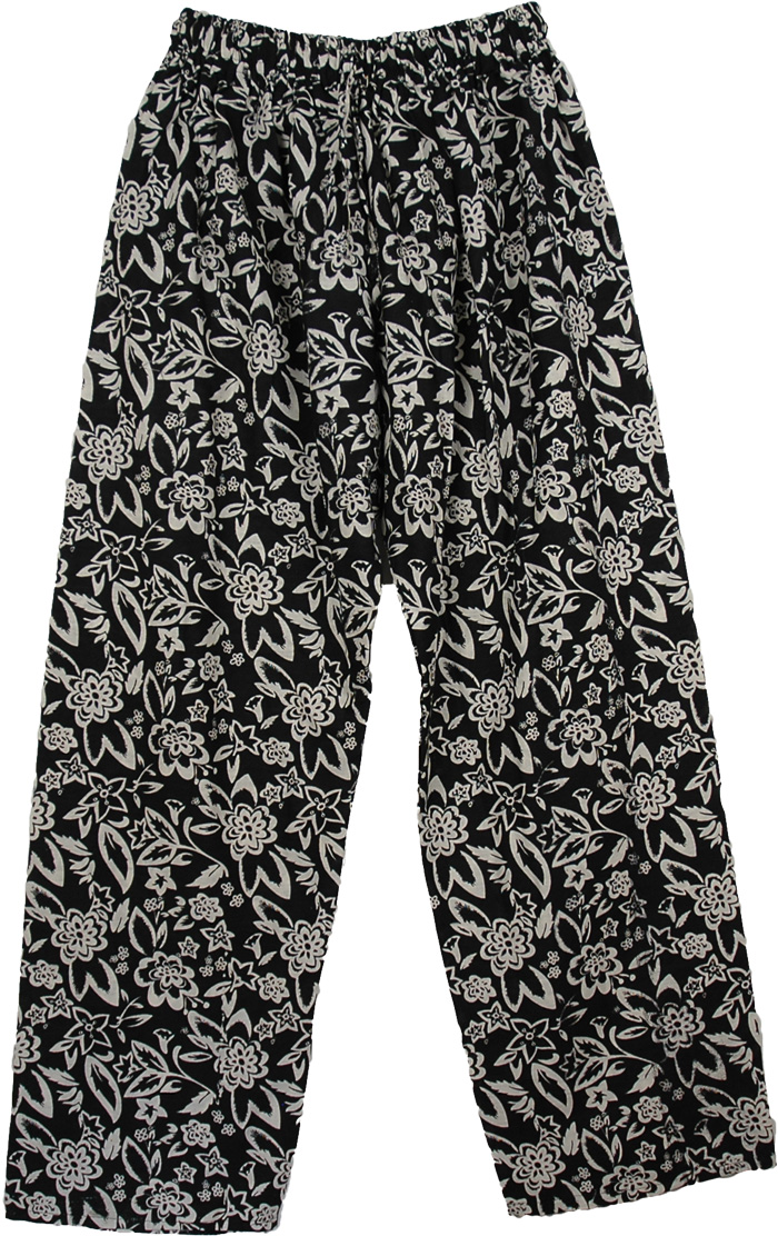 Sale:$11.99 Black White Lounge Pants | Clearance | Black | Split-Skirts ...